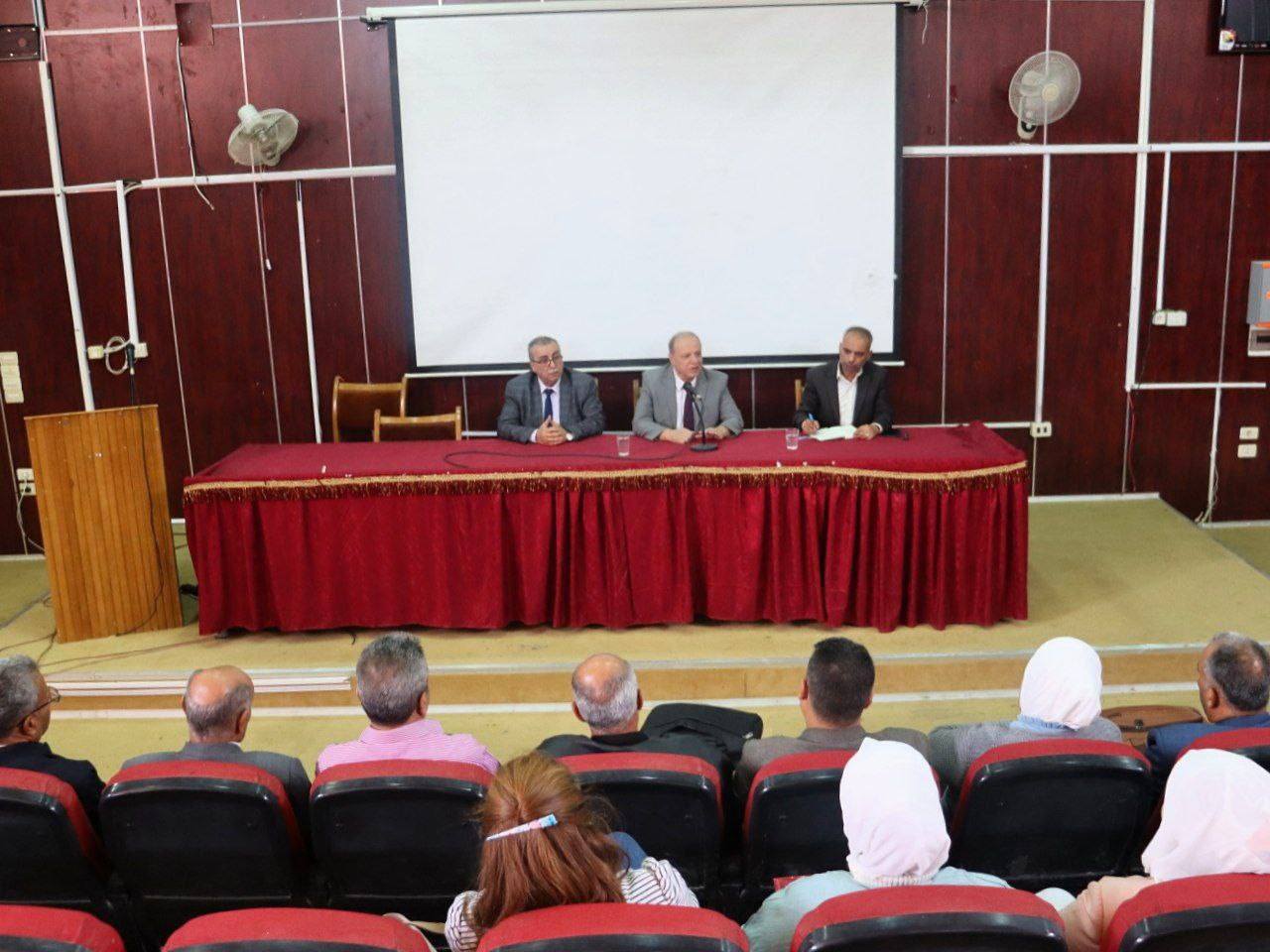 اجتماع رئيس جامعة الفرات مع أعضاء الهيئة التعليمية المعينين على ملاك فرع الرقة